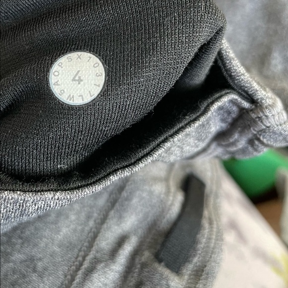 Sz4 NWOT Condition Lululemon Train Times 7/8 25” crops in Heathered Black - Picture 6 of 10